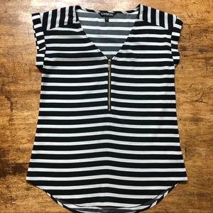 Black and White Striped Top from Express